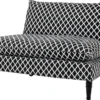 Casa Padrino Wohnzimmer Sofa Schwarz / Weiß 129,5 x 91 x H. 89 cm - Designer Möbel