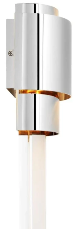 Casa Padrino Wohnzimmer Wandlampe Silber 15 x 10 x H. 37 cm - Luxus Qualität