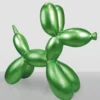 Casa Padrino XXL Deko Skulptur Ballon Hund Grün Metallic 210 cm - Riesige Garten Figur