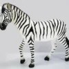 Casa Padrino XXL Deko Skulptur Zebra Weiß / Schwarz 185 cm - Lebensgroße Garten Figur