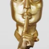 Casa Padrino XXL Deko Skulptur Gold / Schwarz H. 190 cm