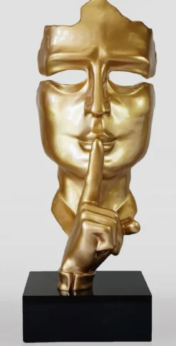 Casa Padrino XXL Deko Skulptur Gold / Schwarz H. 190 cm