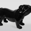 Casa Padrino XXL Deko Skulptur Hund Bulldogge Schwarz 226 cm