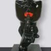 Casa Padrino XXL Deko Skulptur Schwarz / Rot H. 190 cm
