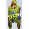 Casa Padrino XXL Deko Skulptur Gorilla Affe Grün / Bunt 111 x 77 x H. 131 cm