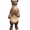 Casa Padrino XXL Deko Skulptur Bär Braun / Beige H. 185 cm - Lebensgroße Garten Figur
