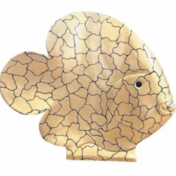 Casa Padrino XXL Deko Skulptur Fisch Gold / Schwarz H. 110 cm - Deko Figur
