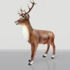 Casa Padrino XXL Deko Skulptur Hirsch Braun 185 x H. 220 cm - Garten Deko Figur