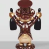 Casa Padrino XXL Deko Skulptur Ente Braun / Gold / Schwarz H. 170 cm - Große Deko Figur