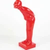 Casa Padrino XXL Deko Skulptur Rot H. 160 cm - Große Deko Figur