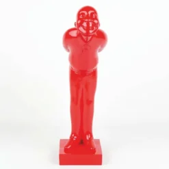 Casa Padrino XXL Deko Skulptur Rot H. 160 cm - Große Deko Figur