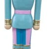 Casa Padrino XXL Deko Skulptur Nussknacker König Türkis / Rosa / Gold H. 200 cm - Weihnachts Deko Figur