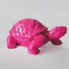 Casa Padrino XXL Deko Skulptur Schildkröte Pink 196 cm - Riesige Deko Figur