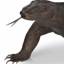 Casa Padrino XXL Garten Deko Bronze Skulptur Komodowaran 280 cm - Lebensgroße Bronze Figur