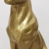 Casa Padrino XXL Garten Skulptur Panther Gold H. 75 cm - Wetterbeständige Deko Skulptur - Wohnzimmer Deko - Garten & Terrassen Gartenskulptur