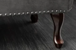 Chesterfield Chaiselongue Dunkelgrau / Braun aus dem Hause Casa Padrino - Wohnzimmer Liege Sofa