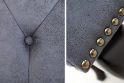 Chesterfield Fußhocker Grau Antik Look aus dem Hause Casa Padrino