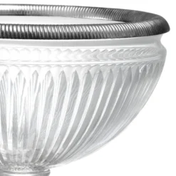 Eichholtz Bowl Burton Versilbert - Glasschale mit Metallrand auf Fuß