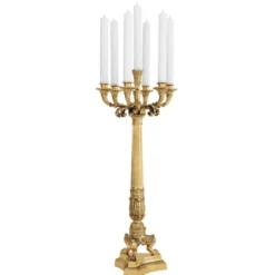 Eichholtz Candle Holder Jefferson Poliertes Messing - Fünfarmiger Kandelaber