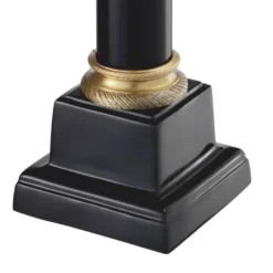Eichholtz Table Lamp Monaco Schwarz Antik Messing - Tischleuchte im Säulendesign ohne Schirm