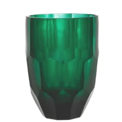 Eichholtz Vase Mughal S Smaragdgrün - Facettierte Glasvase
