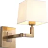 Eichholtz Wandleuchte Cambell Vintage Messing 15 x 30 x H. 28 cm - Wandlampe mit Schwenkarm und Lampenschirm