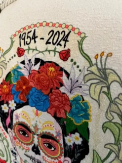 Frida Kahlo by Casa Padrino Luxus Barock Esszimmer Stuhl Grün / Weiß / Bunt / Antik Weiß