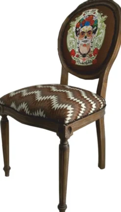 Frida Kahlo by Casa Padrino Luxus Barock Esszimmer Stuhl Braun / Bunt