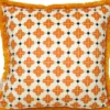 Frida Kahlo by Casa Padrino Luxus Deko Kissen mit Strass Steinen Orange / Bunt
