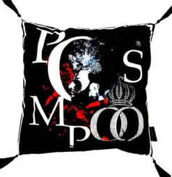 Harald Glööckler Designer Deko Kissen Pompöös by Casa Padrino Black / White mit Strass Steinen - Art Collection -