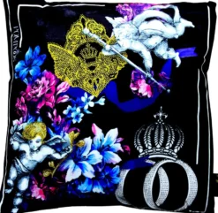Harald Glööckler Designer Deko Kissen Pompöös by Casa Padrino Angels mit Strass Steinen - Art Collection -