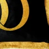 Harald Glööckler Kissen Pompöös by Casa Padrino Schwarz / Gold Krone Deluxe mit Strass Steinen - Glööckler Luxus Barock Kissen AAA