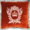 Harald Glööckler Luxus Deko Kissen Pompöös by Casa Padrino Bordeaux Rot / Silber - Glööckler Kissen