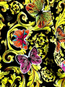 Luxus Wohndecke Pompöös by Casa Padrino Barock Butterflies & Flowers von Harald Glööckler mit Glitzersteinen