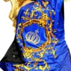 Luxus Wohndecke Pompöös by Casa Padrino Barock Royalblau / Gold / Schwarz von Harald Glööckler mit Glitzersteinen
