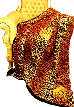 Luxus Wohndecke Pompöös by Casa Padrino Barock Leopard / Kronen von Harald Glööckler mit Glitzersteinen