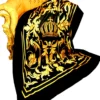 Luxus Wohndecke Pompöös by Casa Padrino Barock Krone Gold / Schwarz von Harald Glööckler mit Glitzersteinen