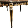 Pompöös by Casa Padrino Barock Luxus Esszimmer Set Gold / Schwarz - Pompööser Barock Esstisch mit Glasplatte und 6 Barock Esszimmerstühle designed by Harald Glööckler - Barock Möbel