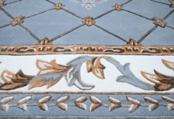 Pompöös by Casa Padrino Luxus Barock Teppich Krone von Harald Glööckler Blau - Verschiedene Größen