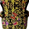 Pompöös by Casa Padrino Luxus Barock Sessel Bergere Butterfly & Flower Design / Schwarz / Gold - Pompööser Barock Sessel designed by Harald Glööckler B!