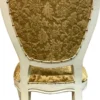 Pompöös by Casa Padrino Luxus Barock Esszimmerstühle Gold Bouquet Muster / Creme-Weiß / Gold - Pompööse Barock Stühle designed by Harald Glööckler - 4 Esszimmerstühle - Barock Esszimmer Möbel