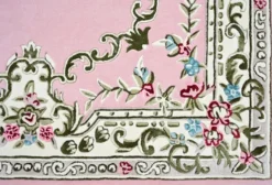 Pompöös by Casa Padrino Luxus Barock Teppich Krone von Harald Glööckler Rosa 200 x 300 cm