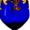 Pompöös by Casa Padrino Luxus Champagnerglas Set Bordeauxrot / Dunkelgrün / Royalblau Ø 6 x H. 25 cm - Champagnergläser mit 24 Karat Vergoldung - Pompööse Gläser designed by Harald Glööckler