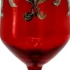 Pompöös by Casa Padrino Luxus Champagnerglas Set Bordeauxrot / Silber Ø 6 x H. 25 cm - Champagnergläser mit edler Platin Beschichtung - Pompööse Gläser designed by Harald Glööckler