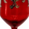 Pompöös by Casa Padrino Luxus Champagnerglas mit edler Platin Beschichtung Bordeauxrot / Silber Ø 6 x H. 25 cm - Pompööses Champagnerglas designed by Harald Glööckler
