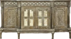 Pompöös by Casa Padrino Luxus Landhausstil Sideboard Provence Antik Grau 250 cm - Designed by Harald Glööckler