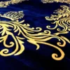 Pompöös by Casa Padrino Luxus Teppich von Harald Glööckler - ALLE GRÖßEN - Krone Royalblau / Gold - Barock Design Teppich - Handgewebt aus Wolle