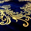 Pompöös by Casa Padrino Luxus Teppich von Harald Glööckler 200 x 290 cm Krone Royalblau / Gold - Barock Design Teppich - Handgewebt aus Wolle
