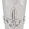 Prunkvoller Barock Becher Messing vernickelt mit Lilien Motiv von Casa Padrino