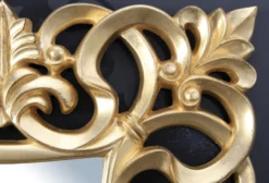 Prunkvoller Barock Wandspiegel 76 x 76 cm Gold - Goldener Spiegel quadratisch Barock Wandspiegel Gold Antik, Höhe 76 cm, Breite 76 cm, Edel & Prunkvoll